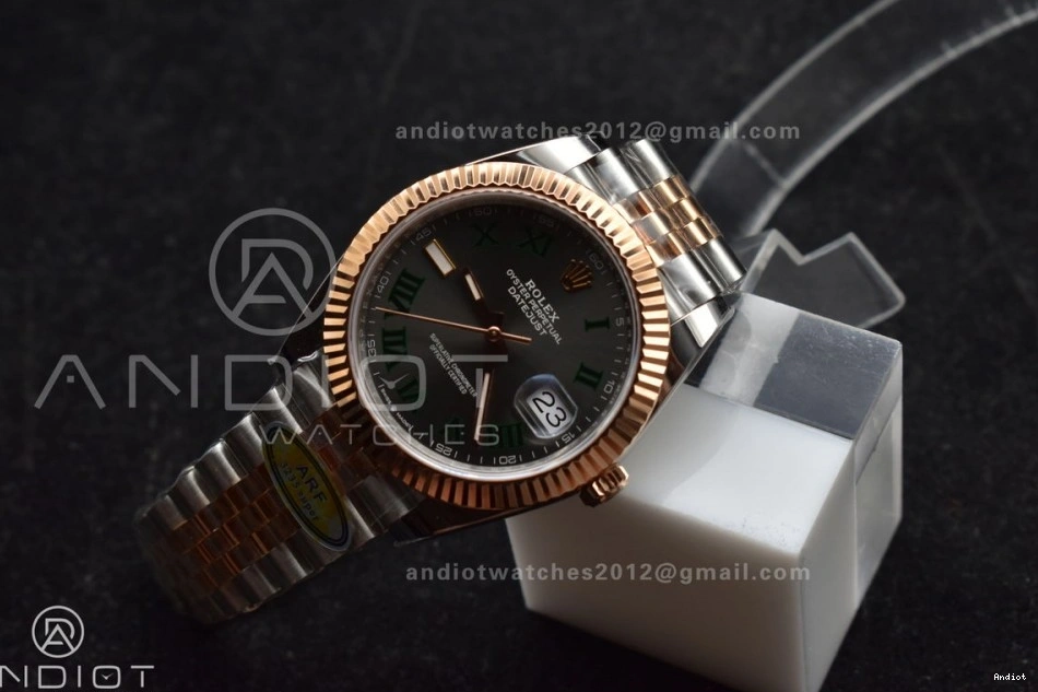 Gray ARF Weight) DateJust RG (Gain Best Steel Jubilee Dial SH3235 SS Green 1:1 126333 904L Bracelet SS Roman 41 RG Edition on 1107